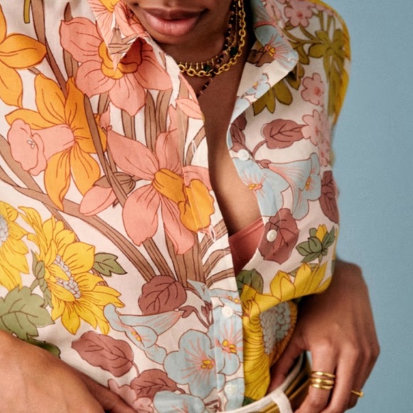 Sezane pierro shirt 70’s boho - Picture 3 of 3